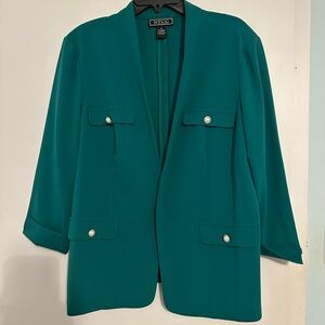 New York Clothing Company Open-Front Blazer with Pearl Buttons - XL
